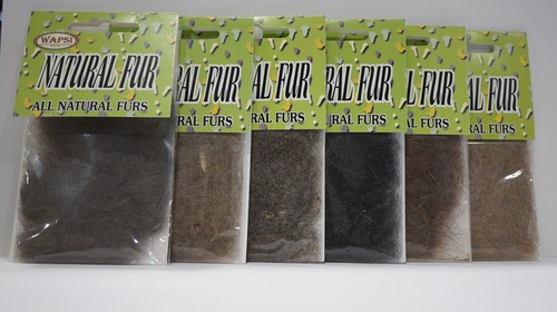 Natural Fur Dubbing Wapsi USA 9 Farben Auswahl Naturliches 100% Dubbing - Bild 2 von 9