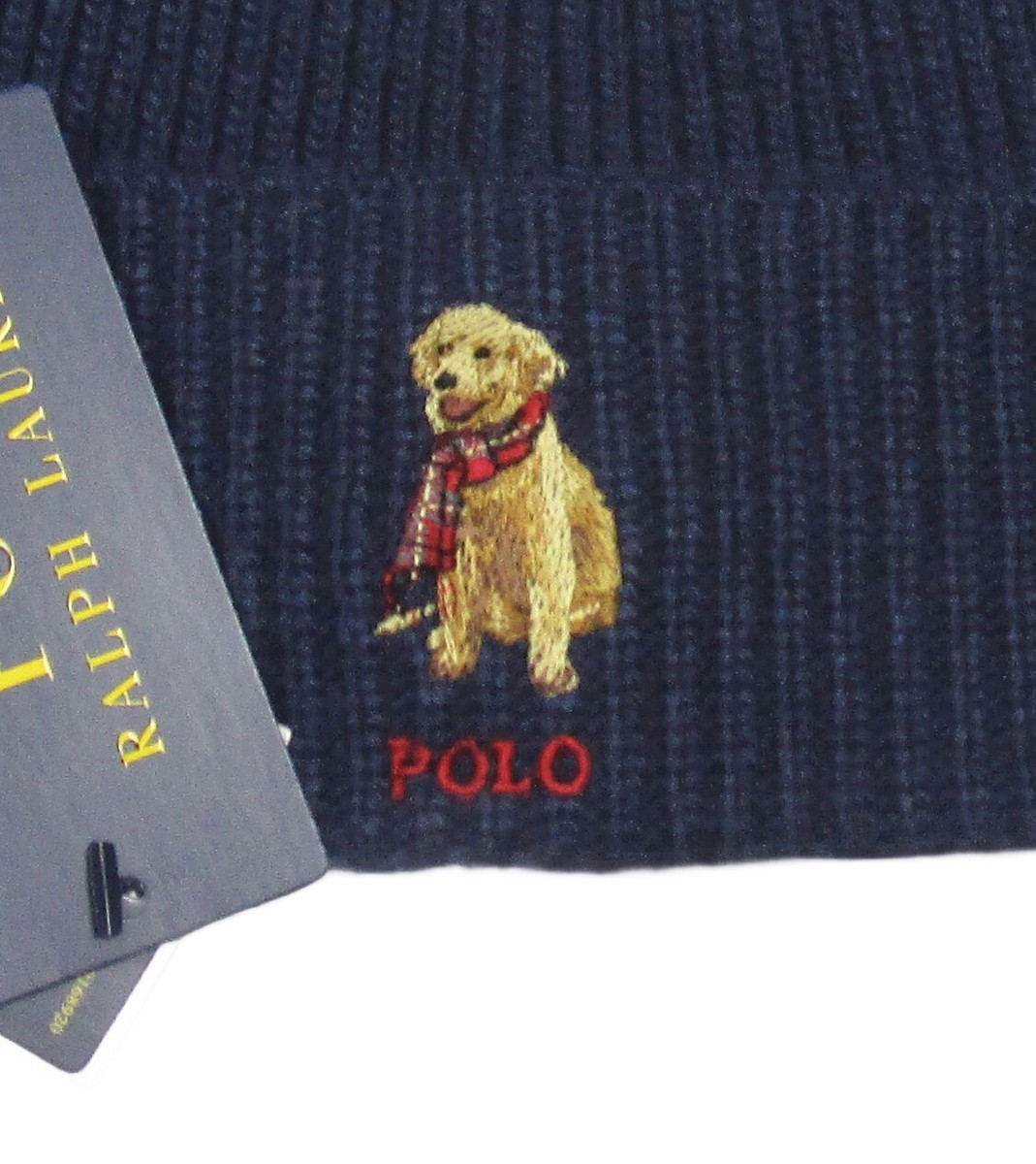 ちょび POLO RALPH LAUREN ゴールデンレトリバー Polo Ralph Lauren Men's Navy Golden Retriever Wool Blend Ribbed