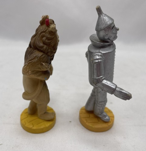3.5" Loew's Ren 1987 Turner Macau Wizard Of Oz Collectible Figures Tin Man +Lion - Picture 6 of 7