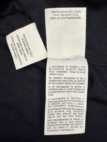 Alexander McQueen Womens Wool Ruffled Hem Buttoned Cardigan Black Size Medium M - Picture 3 of 8