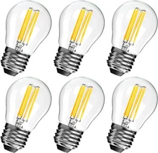 E26 G45 LED Bulb Dimmable 60W Globe Light Bulbs for Ceiling Fans, Pendant Light