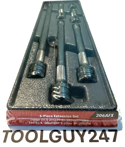 SNAP ON TOOLS USA 3/8" unidad 6 piezas juego de extensión moleteada 206AFX NUEVO sellado + - Imagen 1 de 12