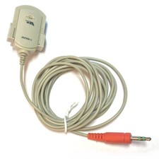 Cyber Acoustics ACM-1 Microphone Beige Lapel Clip On Computer Monitor Wire Cord