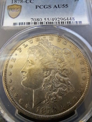 1878-CC AU55 Morgan Dollar, PCGS Toned &Original Silver! Carson City Price Drop! - Picture 4 of 8