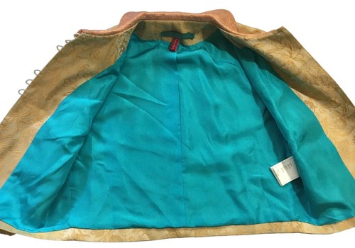 Patty Shelabarger Italian Silk Brocade And Lurex Blazer Jacket Medium M Y2K - Picture 4 of 12