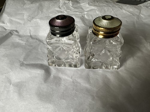 Norwegian Sterling Silver & Guilloche Enamel Salt & Pepper Pots/Shakers Art Deco - Picture 19 of 22