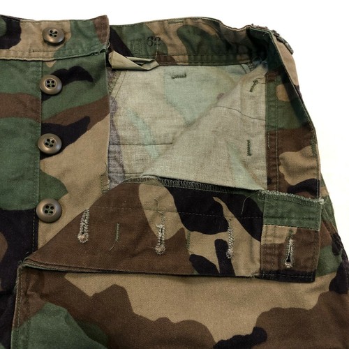 Military BDU Trousers Temperate Weather Woodland Camo Cargo Pants Men's Small - Picture 7 of 12