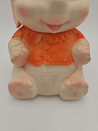 Vintage J.L. Prescott Rubber Plastic Squeak Toy Large Jumbo Elephant 1960s - Picture 6 of 13