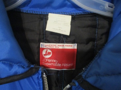 Mono de colección JC Penny moto de nieve cuerpo completo traje de nieve azul grande para hombre” - Imagen 4 de 9