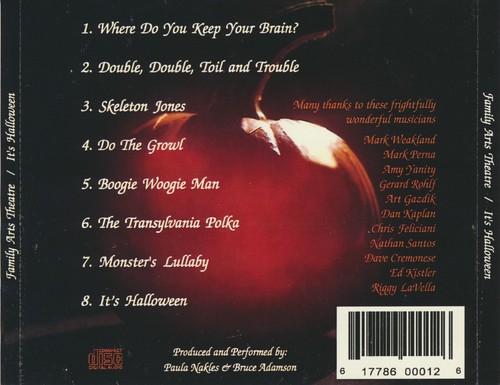 It's Halloween Paula Nakles & Bruce Adamson (CD, 1995, Family Arts Theater) Used - Picture 2 of 3