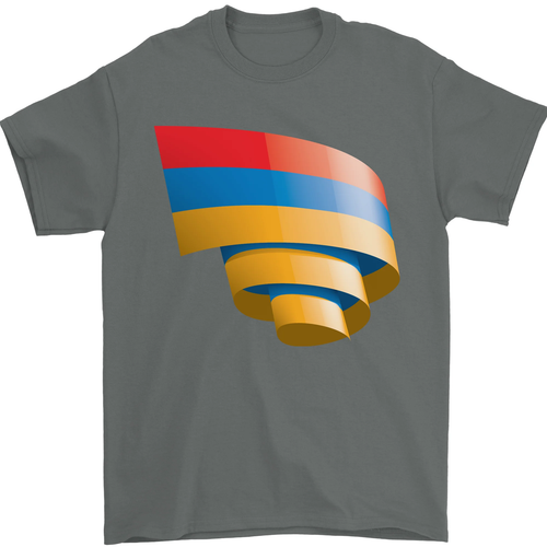 Curled Armenia Flag Armenian Day Football Mens T-Shirt 100% Cotton - Picture 74 of 105
