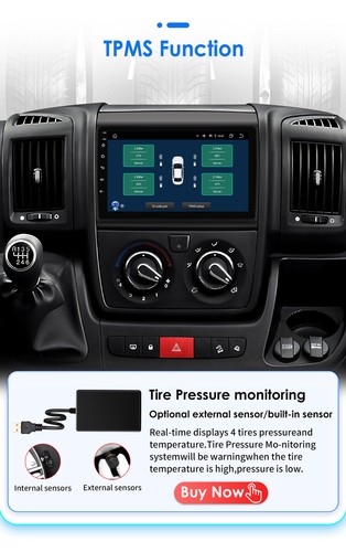 9"Android 14 Head Unit GPS SAT Navi Carplay Radio For Fiat Ducato Citroen Jumper - Picture 12 of 14