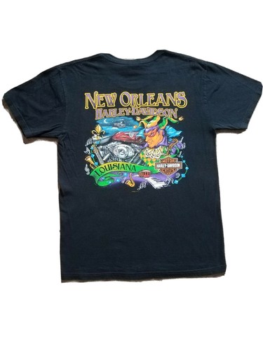 Harley Davidson New Orleans Louisiana Graphic T-Shirt Doublesided Mens Med 2012 - Picture 2 of 6