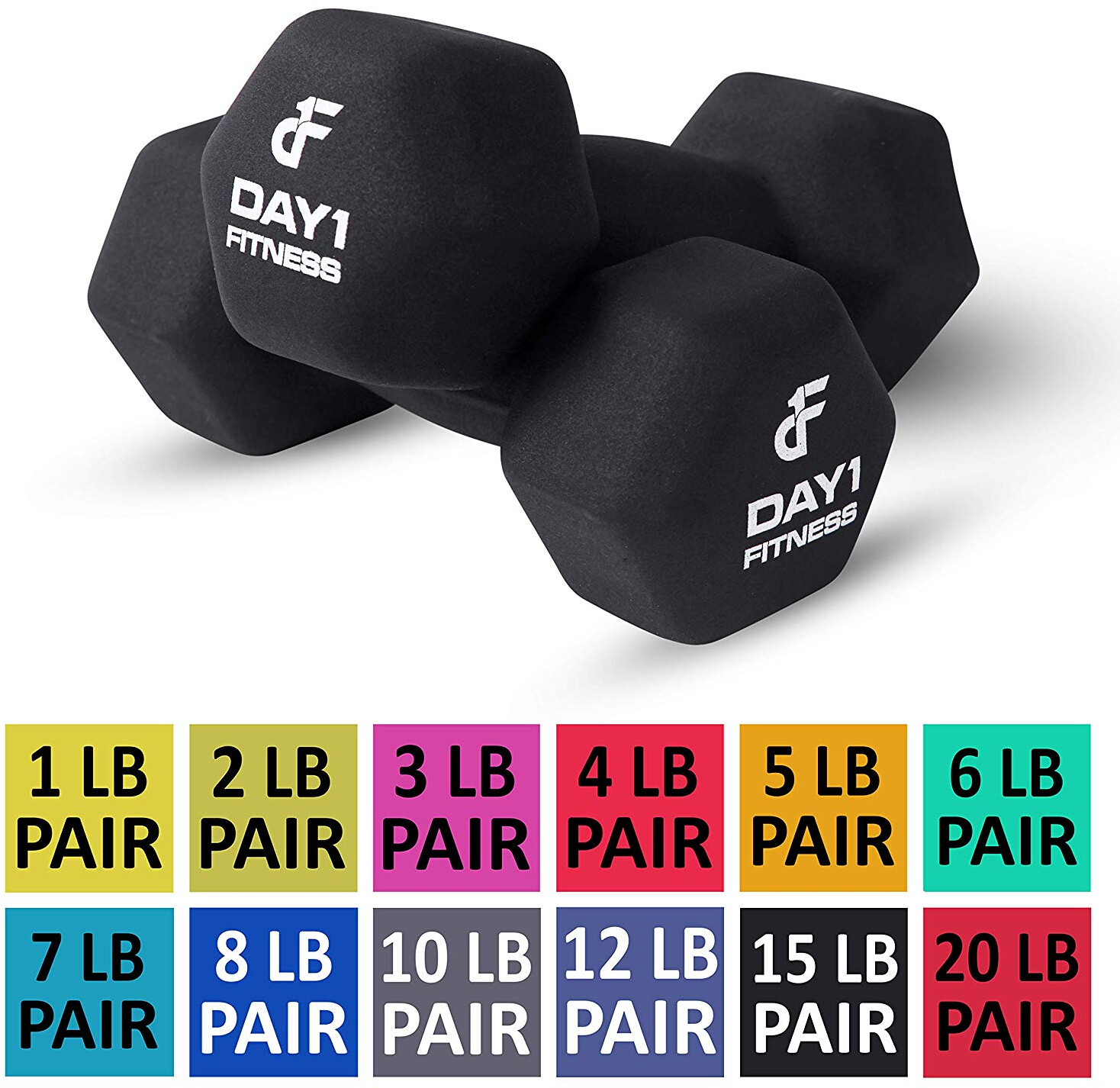 Indoor All Purpose Fitness Workout Exercise Neoprene Dumbbell Weights, 15Lbs Indoor All Purpose Fitness Workout Exercise Neoprene Dumbbell Weights, 15Lbs