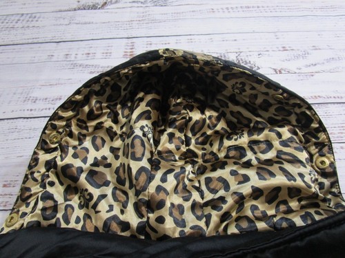 Dereon Beyonce Black Animal Print Faux Fur Hood Trim Puffer Vest Girls Lrg 12/14 - Picture 10 of 20