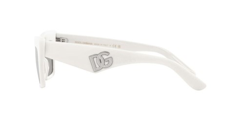 Dolce & Gabbana DG 4435 33128V White Silver Mirror Women Sunglasses Authentic - Picture 6 of 7