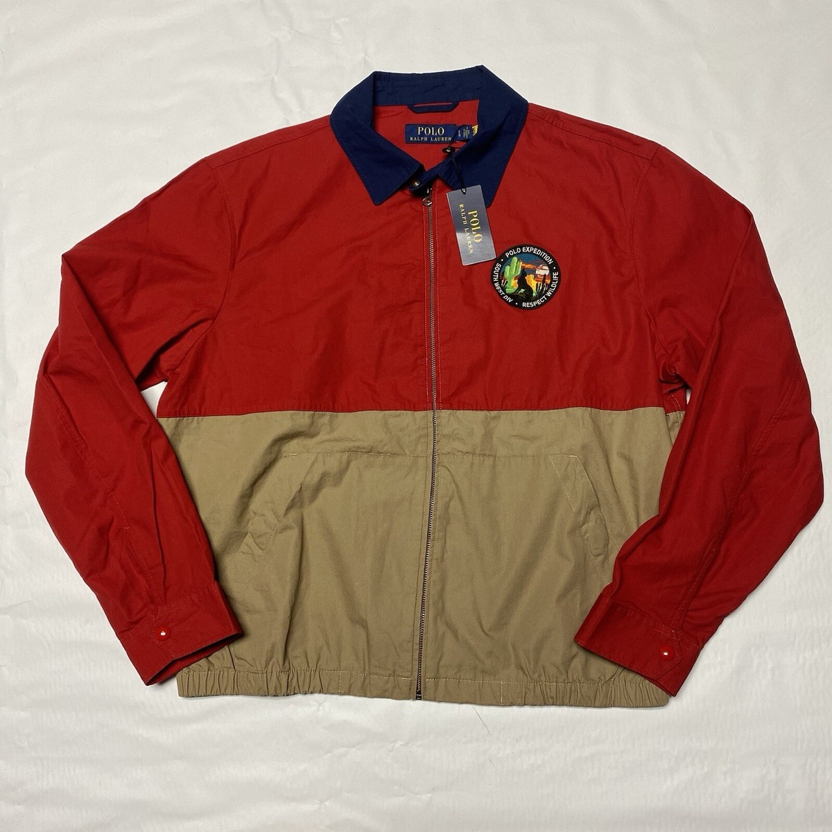 USA製 80’S RALPH LAUREN BAYPORT JACKET L Polo Ralph Lauren Respect Wildlife Red Bayport Windbreaker Jacket