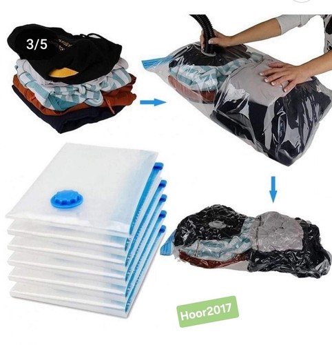 10 sacchetti di stoccaggio sigillatura sottovuoto triplicano lo spazio di archiviazione fino al 75% (110*80 cm) - Foto 3 di 13