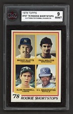 1978 TOPPS #707 PAUL MOLITOR ALAN TRAMMELL ROOKIE CARD KSA 9 MINT