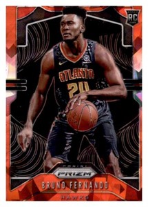 2019-20 Prizm Red Cracked Ice Bruno Fernando Hawks #277 Rookie RC Prism Holo PWE