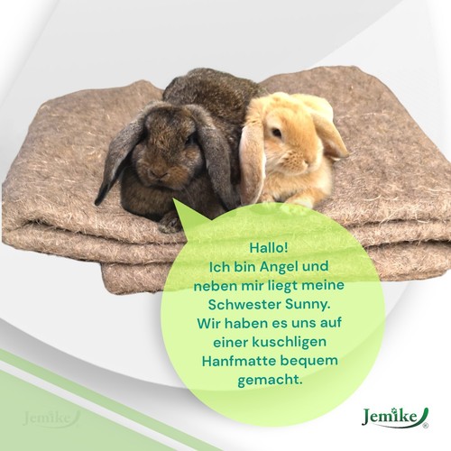 Hanfmatte 130cm x 60cm x 5mm für Kaninchen, Hasen, Nager, Stall, Käfig, Matte - Bild 4 von 7