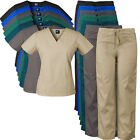 MedGear Women's Relaxed Scrubs Set, Eversoft Fabric, Multi-pocket Top and Pants