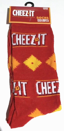 Novelty Socks - CHEEZ IT - Men's Size 6-12 - Brand New W/ Tags - Picture 1 of 5