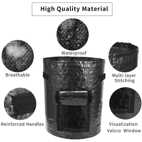 7 10 Gallon Grow Bag NonWoven Pots Garden Vegetable Planting Bags for Potato Lot - Picture 8 of 14