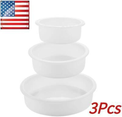 #ad 3 Deep Circle Silicone Molds for Resin Large Resin Mold Glossy Deep Round Molds $16.37
