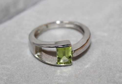 Natural Peridot Gemstone Handmade Statement Ring 925 Solid Sterling Silver - Bild 2 von 2