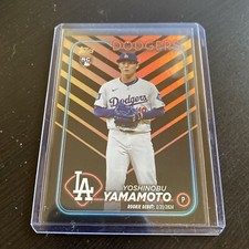 YOSHINOBU YAMAMOTO 2024 Topps Update SP Rookie Debut Halloween Foil RC #US149