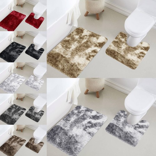 Non-Slip Bath Mat Extra Large Bathroom Rugs Water Absorbent Toilet Pedestal Mats - Picture 2 of 41