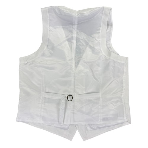 Bar III Mens Slim Fit 100% Linen Suit Vest White L - Picture 3 of 4