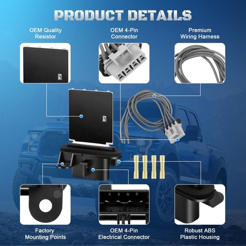 8713804050 973-582 For 05-14 Toyota Tacoma Blower Motor Resistor Kit w/ Harness - Picture 9 of 18
