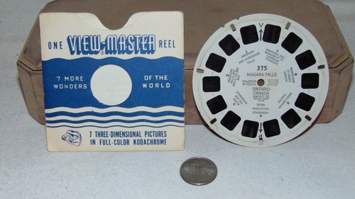 REEL VINTAGE 1948 SAWYER'S VIEW-MASTER # 375 CASCATE DEL NIAGARA ONTARIO CANADA - Foto 1 di 4