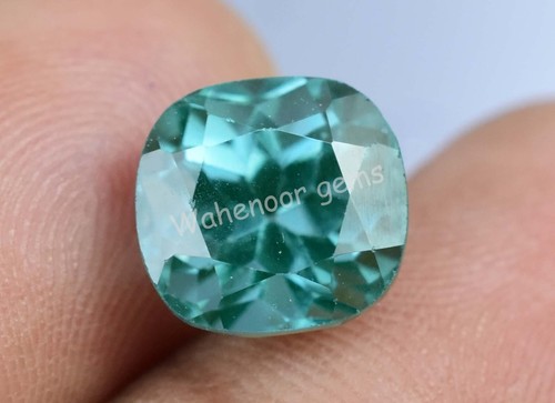 5.70 Ct Natural Green Sapphire Excellent Certified Ceylon Loose Gemstone - Picture 3 of 5