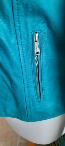 Dsquared Soft Lamb Leather Blue Jacket 42 Eu 8 10 uk rrp £2100 - Picture 8 of 22