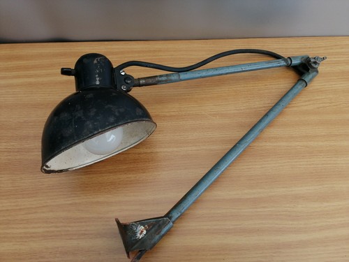Lámpara de mesa Kaiser Idell lámpara de sujeción oficina taller 50s 60s diseño - Imagen 6 de 12
