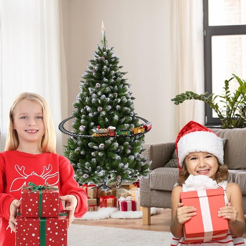 Christmas Tree Train Express Holiday Festive Set Track Light &Sound Gift To T3V1 - Imagen 10 de 13