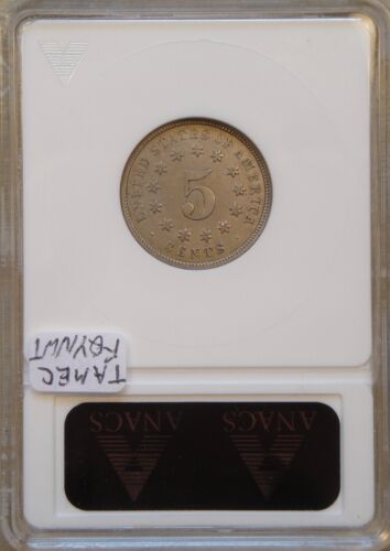 1879 Shield Nickel 5c ANACS Certified XF45 Old Small Holder - Picture 4 of 4
