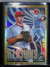 2020 Donruss Optic Illusions Gold Prizm #OI-2 Paul Goldschmidt No 6 of 10