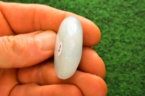 Blue Aragonite Crystal Palm Stone, Polished Worry Stone Natural mineral UK BUY#3 - Foto 12 di 24