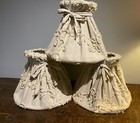 3 Handmade Loose cover Beige Lampshades - beautifully unique