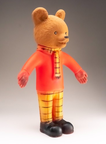 Vintage Rupert the Bear Plastic Squeaky Toy 1960s 70s 28cm Tall VGC Working - Picture 4 of 14