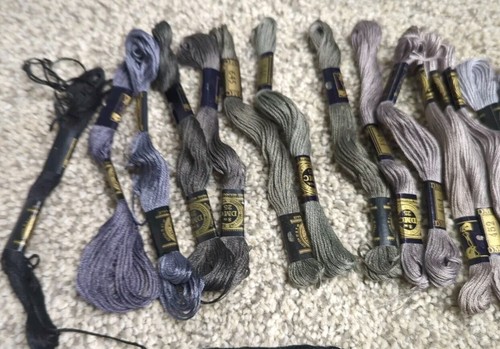 24 New DMC Embroidery Threads + 1 Opened Skein Various Shades - Picture 2 of 4