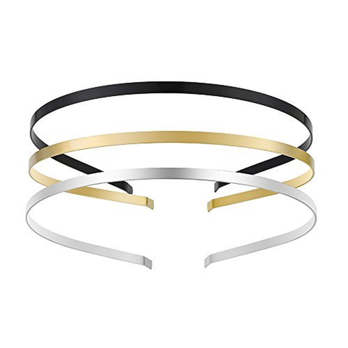 Womens Metal Headbands with 3 Colors Black Gold Silver Plated Hairband Head Band - Picture 8 of 12