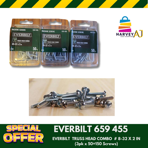 Everbilt 659 455 Combo Truss Head Screw #8-32 x 2" (3 Stück x 50 = 150 Schrauben) - Bild 1 von 2