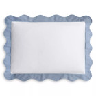 MATOUK CAROLINA TALITA GIZA 615TC SCALLOPED COTTON SATEEN 2 KING SHAMS HAZY BLUE