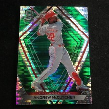 2020 Panini Chronicles Spectra Emerald Prizm #69 Andrew McCutchen #4/5 Phillies