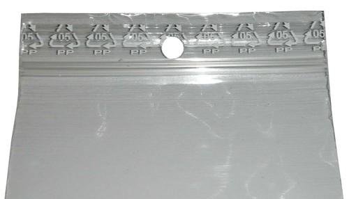 100 PP Druckverschlussbeutel Tüten Tütchen transparent Zipper mit Loch 120x170mm - Bild 6 von 6